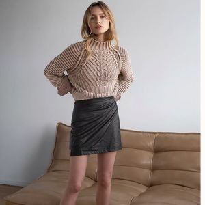 FREE PEOPLE LEATHER SKIRT
